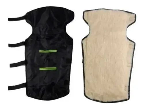 Cubre Piernas Con Chiporro - Protector Impermeable Para Moto Negro