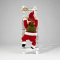 Muñeco Santa Escalador Animatronic Decoracion Navidad 70 Cm Rojo