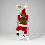 Muñeco Santa Escalador Animatronic Decoracion Navidad 70 Cm Rojo