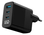 Cargador Master-g Carga Rapida 65w Multipuerto + Cable Usb-c Negro