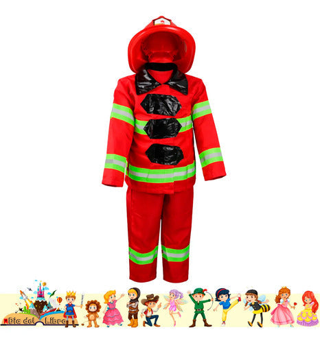Trajes Disfraces Cuentos Infantiles Dia Del Libro Halloween Bombero 3-4