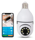 Camara Foco De Seguridad Panoramica Ip Wifi Vision Nocturna Blanco