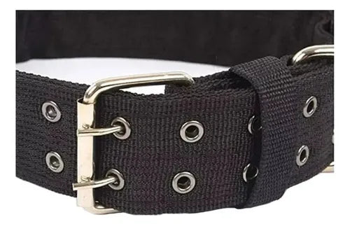 Collar De Lona Para Grandes Mascotas 65cm Maxima Resistencia Negro