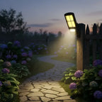 Foco Estilo Farol Solar Led Con Sensor De Movimiento Negro Blanco