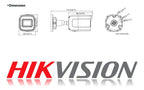 Camara Ip Bala Exir Hikvision Hd 2mp Microsd 256gb Ip67 Blanco