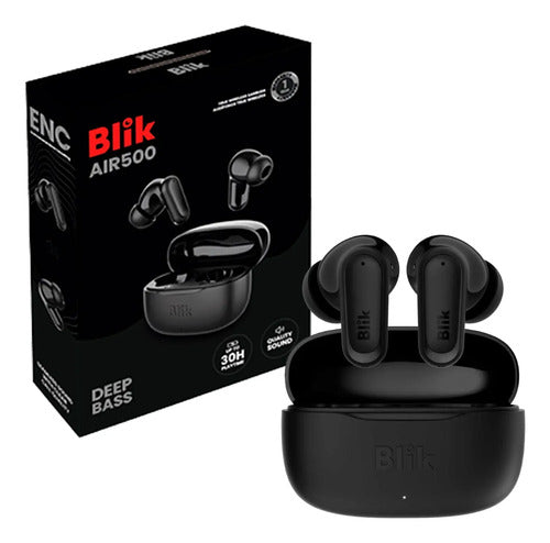 Audifonos Inalambricos Blik Air500 Tws 30hrs Bt 5.4 Enc Ipx4 Negro