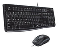 Kit De Teclado Y Mouse Logitech Mk120 Español Latinoamericano De Color Negro