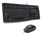 Kit De Teclado Y Mouse Logitech Mk120 Español Latinoamericano De Color Negro