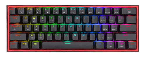 Teclado Mecánico Redragon Fizz Pro K616 Rgb Wireless Dual Color Del Teclado Negro Idioma Español Latinoamérica Español Latinoamericano