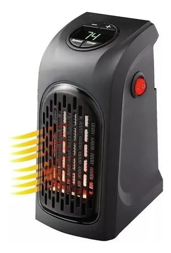 Calefactor Eléctrico Portátil 400w Para 220v Practico Eficaz Negro