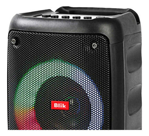 Parlante Karaoke Blik Voice Bt 5.3 Radio Tf/sd Tws Rgb 4h Negro