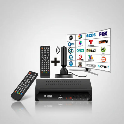 Kit Sintonizador Fhd Isdbt Terrestrial + Antena Tv Digital