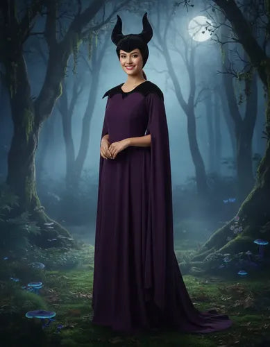 Sombrero Cuernos Malefica Disfraz Cosplay Fiestas Halloween Negro Unica Tela