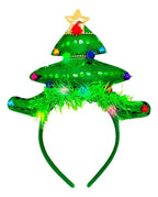 Pack 6 Cintillos Diademas Arbol Led Celebraciones Navideñas Verde
