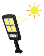 Pack 4 Focos Farol Solar Led Con Sensor De Movimiento Negro Blanco