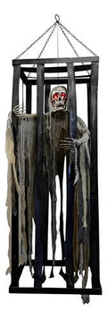 Esqueleto Enjaulado Animatronic Deco Terror Halloween 200cm