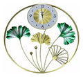 Reloj Circular Pared Decorativo Reloj Mural Hogar Moderno Dorado Dorado Y Verde