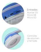 Auriculares Gamer Inalámbricos Cat Gaming Lef-1058 Verde Con Luz Led