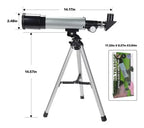 Telescopio Monocular Astronómico Niños Aprendiz Zoom 60x Metalico