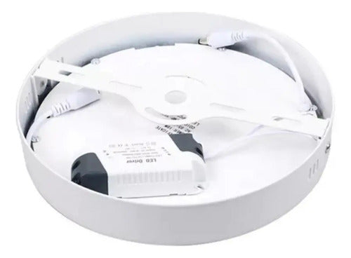 Panel Led Foco Blanco Frío 28cm Sobrepuesto Redondo 24w Blanco