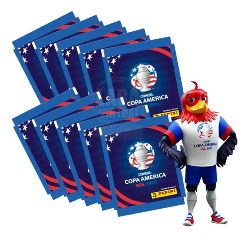 Pack 5 Sobres Panini Copa America 2024 Conmebol 25 Laminas