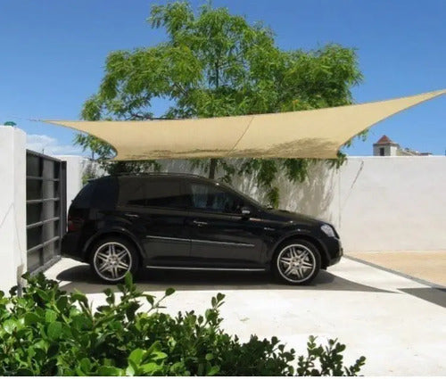 Toldo Vela Sombra Triangular 3.5 X 3.5 Mts Proteccion Uv Beige