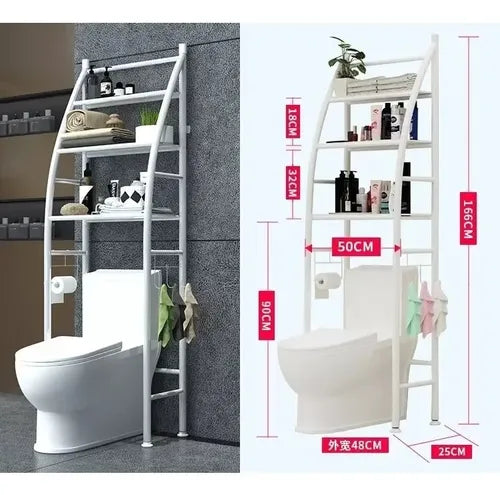 Estante Mueble Organizador Baño 3 Niveles Color Blanco   Blanco