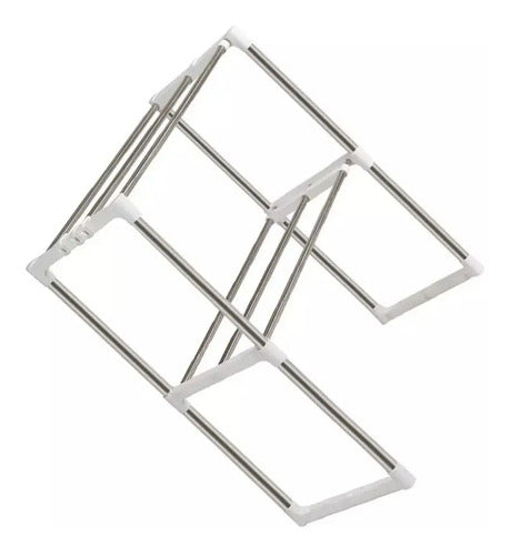 Rack 2 Niveles Estante Organizador Microondas Multiuso Cocin Plateado