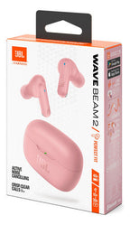 Audifonos Inalambricos Jbl Wave Beam 2 Tws Ip54 Bateria 40h Rosa