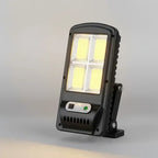 Foco Estilo Farol Solar Led Con Sensor De Movimiento Negro Blanco