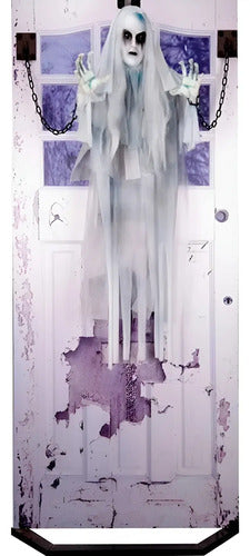 Puerta Fantasma Animatronic Decorativo Adorno Halloween Blanco Fantasma