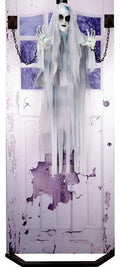 Puerta Fantasma Animatronic Decorativo Adorno Halloween Blanco Fantasma