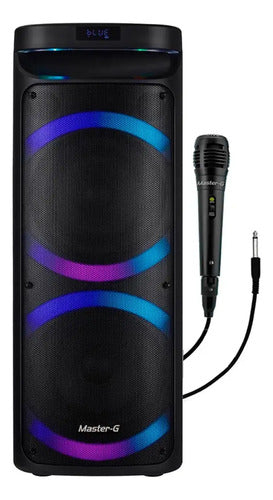 Parlante Masterg Karaoke Phantom Bluetooth 8in X2 60w Tws Eq Negro