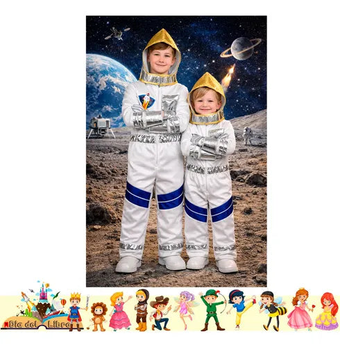 Disfraz Traje Astronauta Cuentos Infantiles Dia Del Libro Blanco