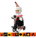 Payaso Animatronic En Triciclo Halloween Sonido Movimiento