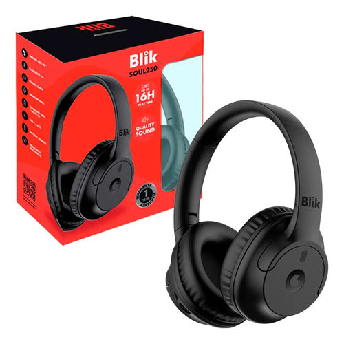 Audifonos Inalambrico Blik Soul250 Bluetooth 5.4 Bateria 20h Negro