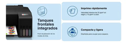 Impresora Inalambrica Epson Ecotank L1250 Wifi-direct Tinta Negro