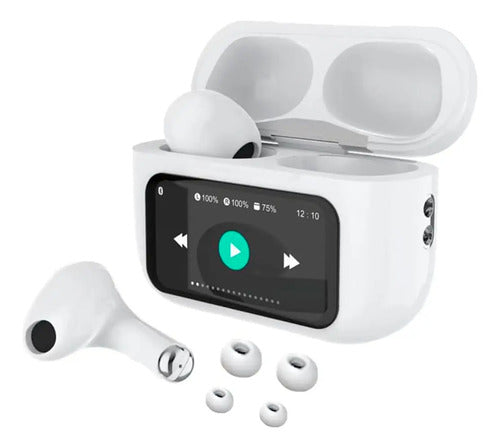 Audifonos Inalambricos Bluetooth Pantalla Táctil Con Anc/enc Blanco