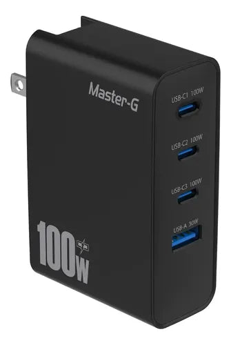 Cargador Master-g Carga Rapida 100w Universal + Cable Usb-c Negro