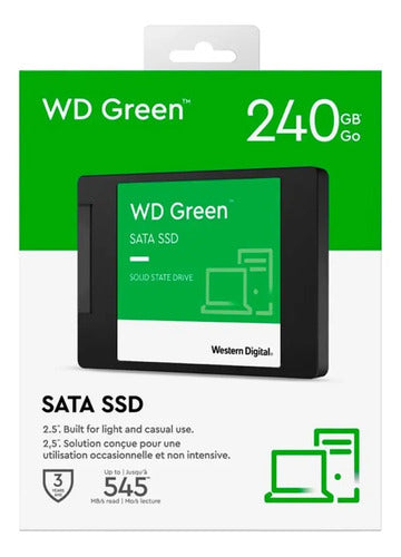 Disco Solido Ssd Interno Wd Green 240gb 545mb/s Sata 6gb/s Verde