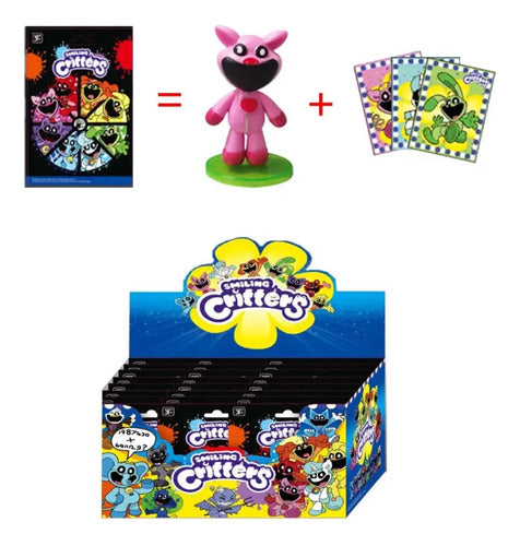 Smiling Critters Figura 10cm + 3 Laminas Sobre Sorpresa