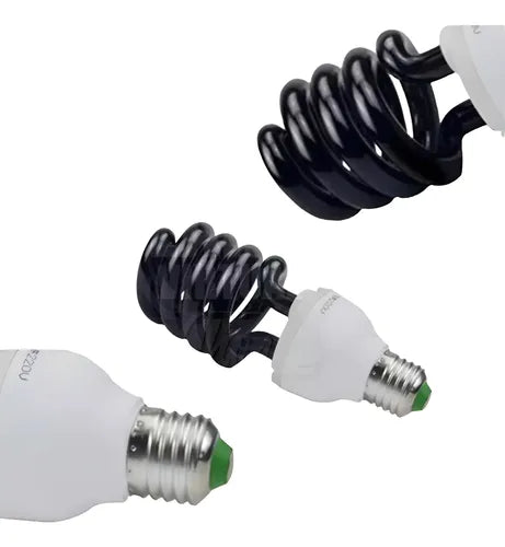 Ampolletas Uv Negra 40w Soquete Normal Fiestas Fluor Potente Ultravioleta