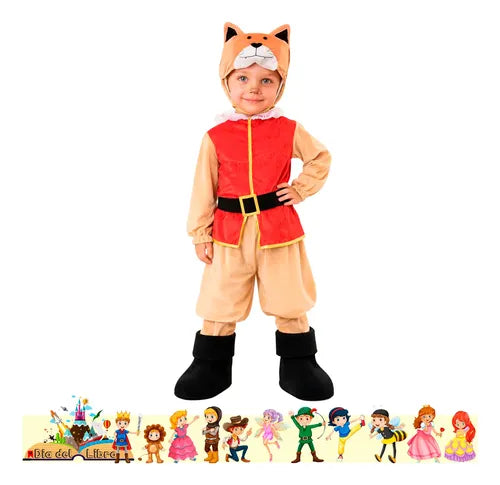 Trajes Disfraces Cuentos Infantiles Dia Del Libro Halloween Gato Con Botas 7-9