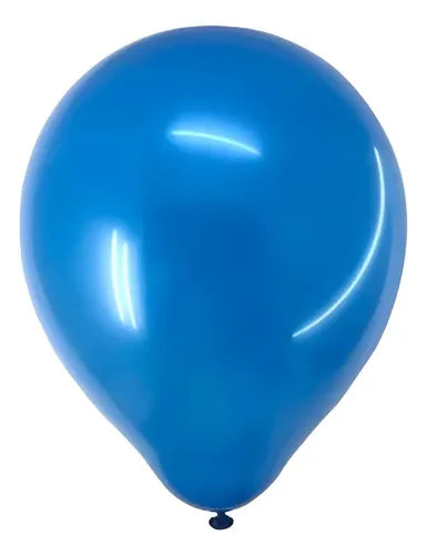 Globo Liso 23cm #9 Bolsa 50uds Los Colores - Cotillon Color Azul
