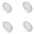 Pack 4 Focos Sobrepuestos Panel Led Lampara Redondo 18w Blanco