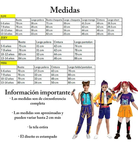 Traje Disfraz  Rumi Mira Zoey Guerreras K-pop  Demon Hunter  Rumi