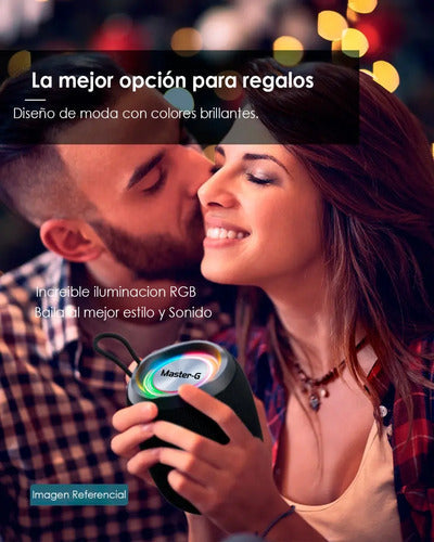 Parlante Portatil Master-g Mggrenade Bluetooth 5.3 8w Tws Negro