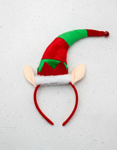 Cintillo Largo Elfo Duende Navidad Pascuero Fiesta Navideñas Rojo