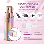 Depiladora Facial Led 2 En 1 Wcan Portátil Recargable Usb Con Luz Rosa Claro