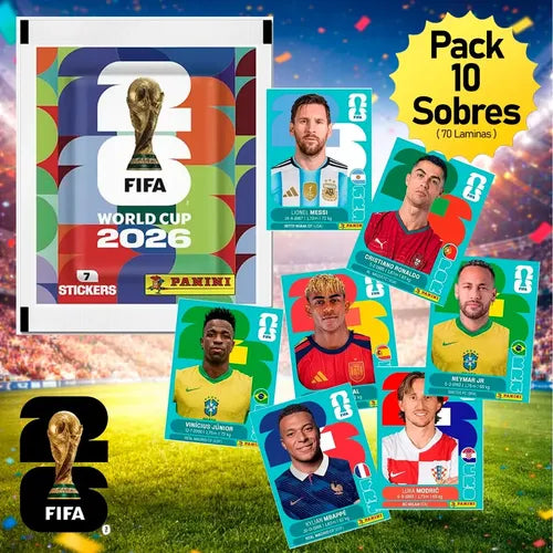 Pack Sobres Fifa World Cup 2026 Original Panini Sellados Fifia World Cup Pack 10 Sobres